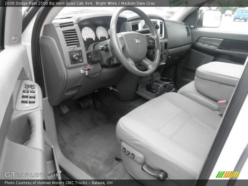 Bright White / Medium Slate Gray 2008 Dodge Ram 2500 Big Horn Quad Cab 4x4