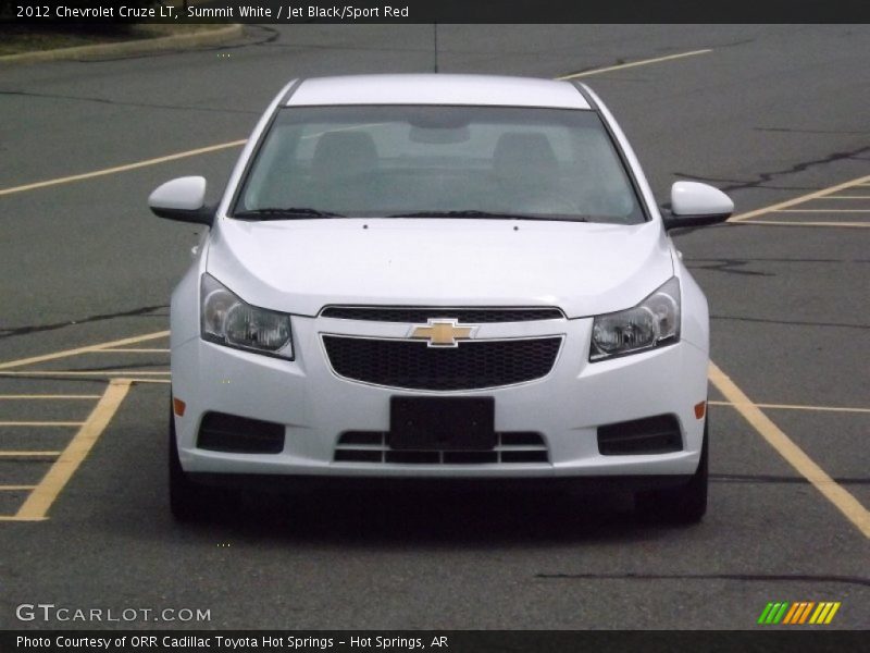 Summit White / Jet Black/Sport Red 2012 Chevrolet Cruze LT
