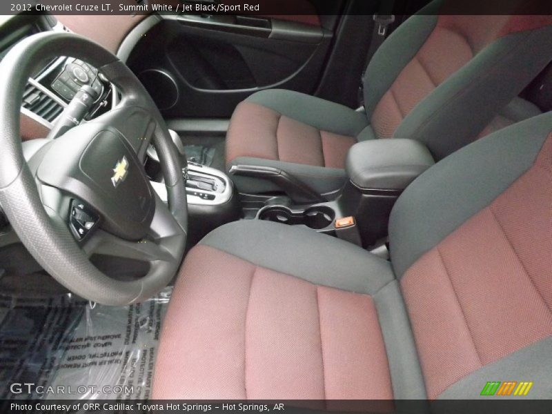 Summit White / Jet Black/Sport Red 2012 Chevrolet Cruze LT