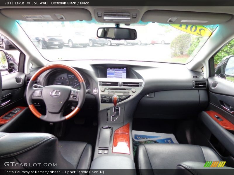 Obsidian Black / Black 2011 Lexus RX 350 AWD