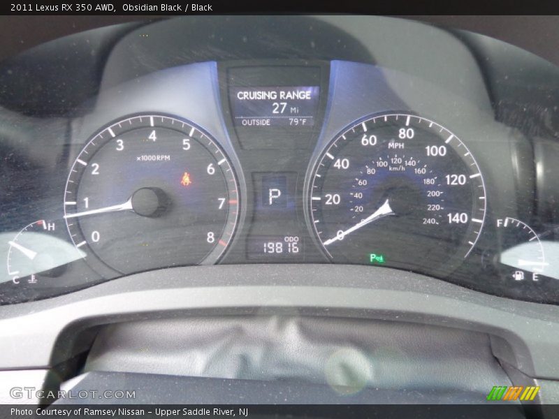 Obsidian Black / Black 2011 Lexus RX 350 AWD