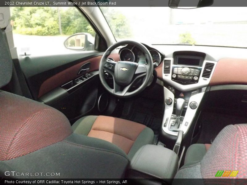 Summit White / Jet Black/Sport Red 2012 Chevrolet Cruze LT