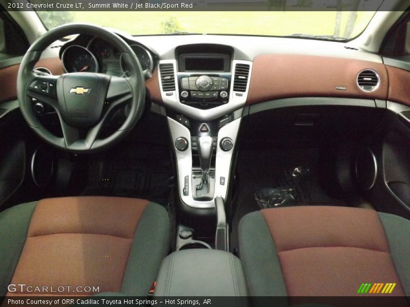Summit White / Jet Black/Sport Red 2012 Chevrolet Cruze LT