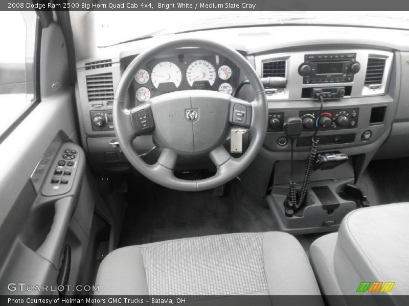 Bright White / Medium Slate Gray 2008 Dodge Ram 2500 Big Horn Quad Cab 4x4