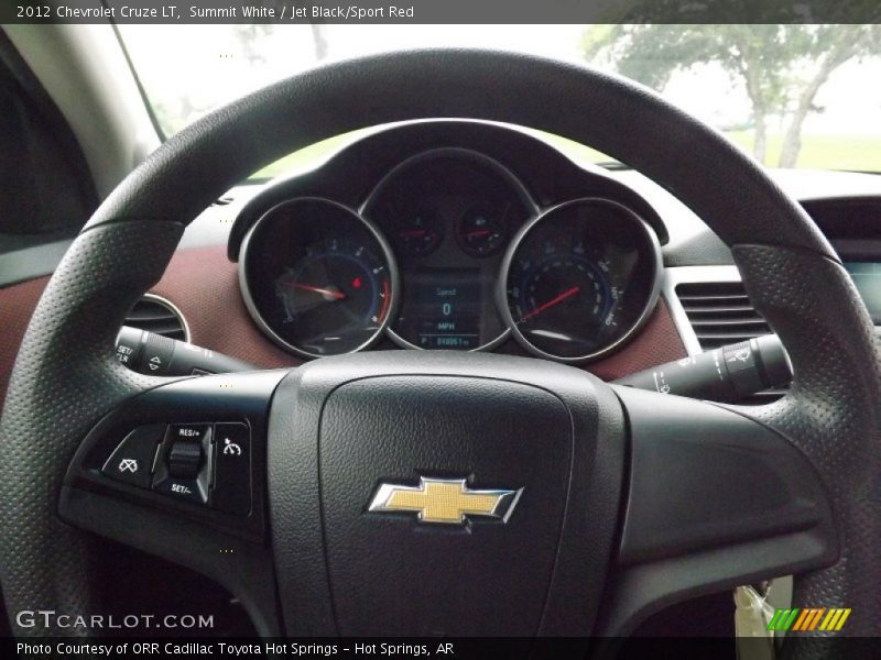 Summit White / Jet Black/Sport Red 2012 Chevrolet Cruze LT