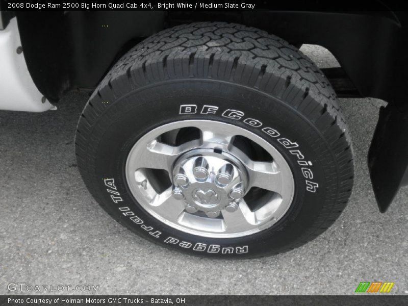 Bright White / Medium Slate Gray 2008 Dodge Ram 2500 Big Horn Quad Cab 4x4