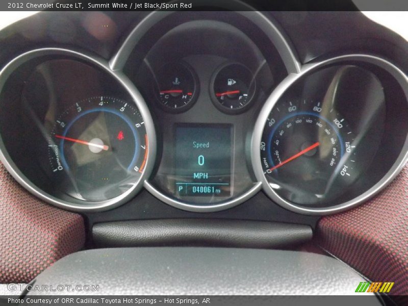Summit White / Jet Black/Sport Red 2012 Chevrolet Cruze LT