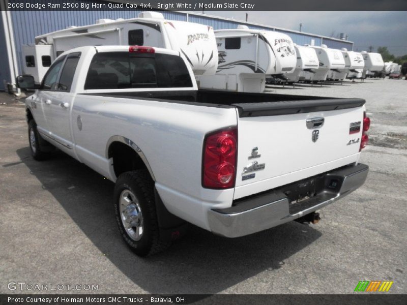 Bright White / Medium Slate Gray 2008 Dodge Ram 2500 Big Horn Quad Cab 4x4