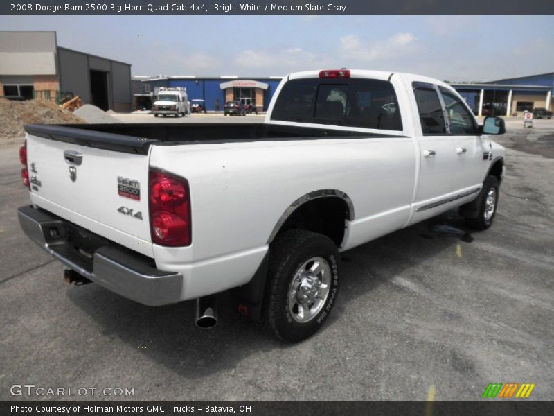 Bright White / Medium Slate Gray 2008 Dodge Ram 2500 Big Horn Quad Cab 4x4