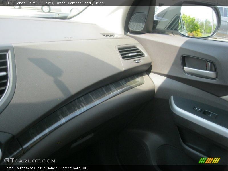 White Diamond Pearl / Beige 2012 Honda CR-V EX-L 4WD