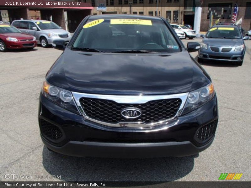 Ebony Black / Gray 2011 Kia Sorento LX