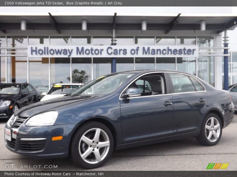 Blue Graphite Metallic / Art Grey 2009 Volkswagen Jetta TDI Sedan