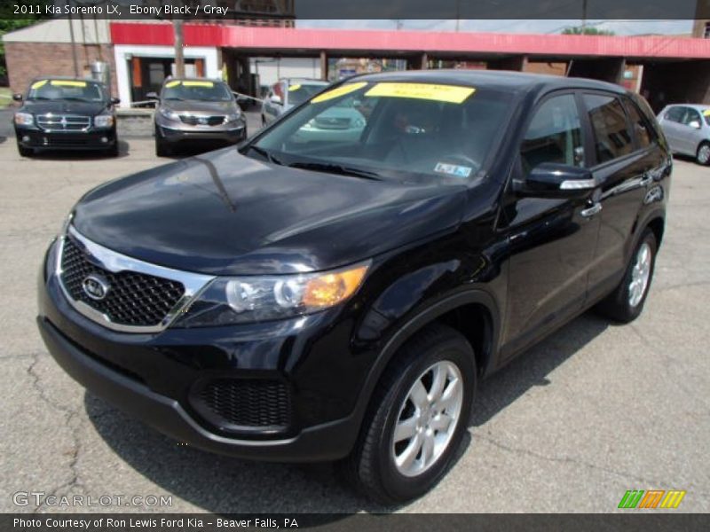 Ebony Black / Gray 2011 Kia Sorento LX