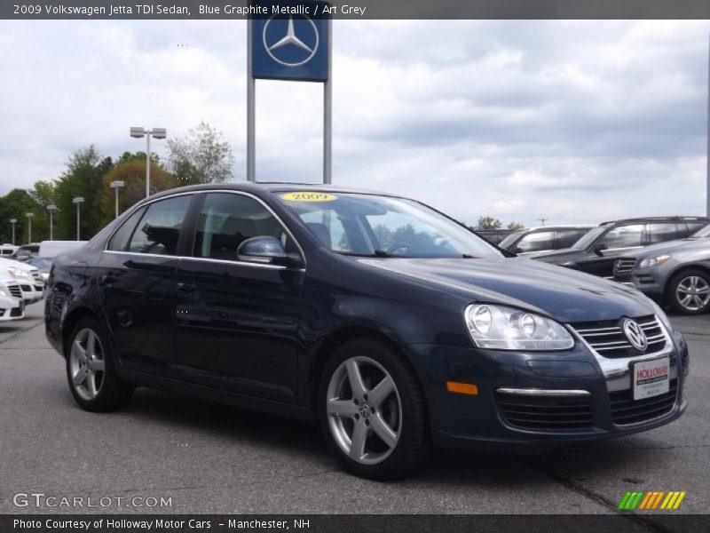 Blue Graphite Metallic / Art Grey 2009 Volkswagen Jetta TDI Sedan