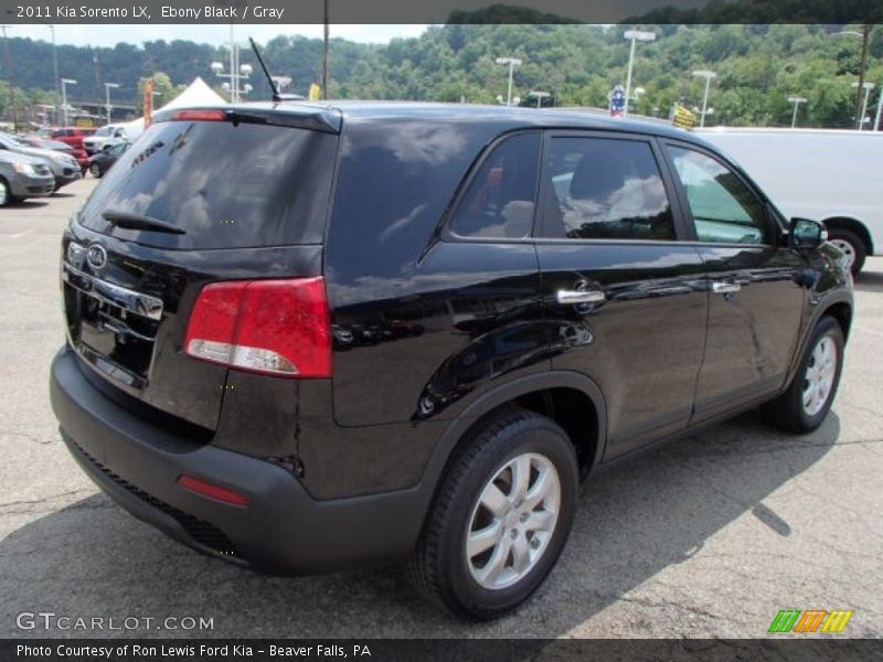Ebony Black / Gray 2011 Kia Sorento LX