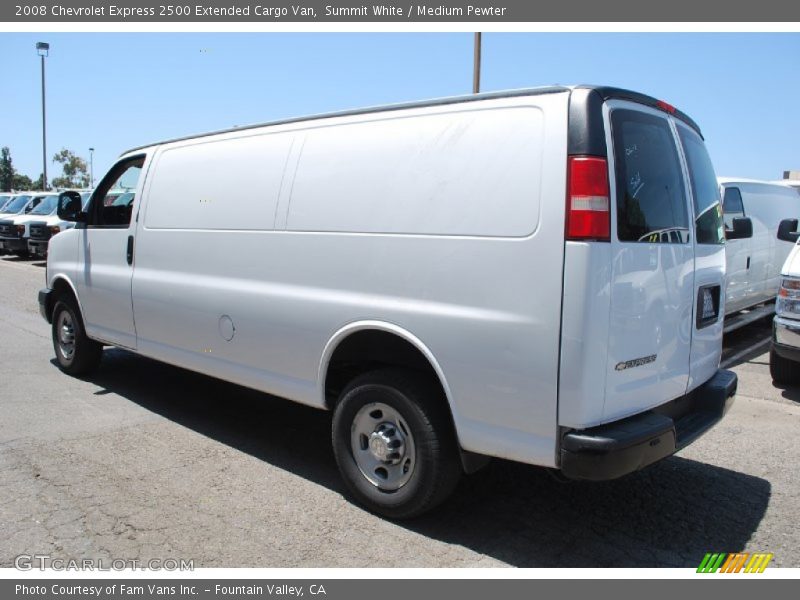Summit White / Medium Pewter 2008 Chevrolet Express 2500 Extended Cargo Van