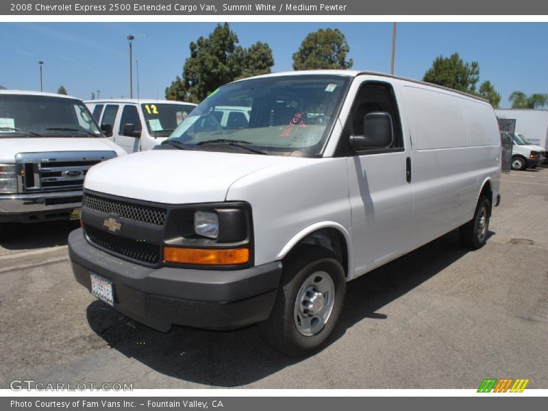 Summit White / Medium Pewter 2008 Chevrolet Express 2500 Extended Cargo Van