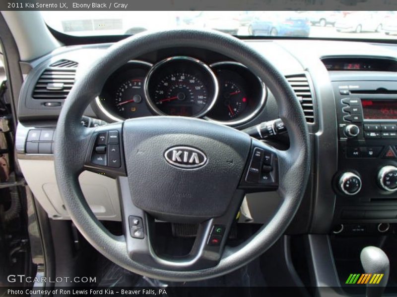 Ebony Black / Gray 2011 Kia Sorento LX