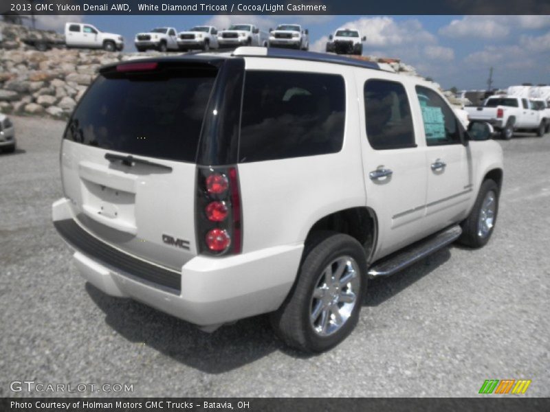 White Diamond Tricoat / Cocoa/Light Cashmere 2013 GMC Yukon Denali AWD