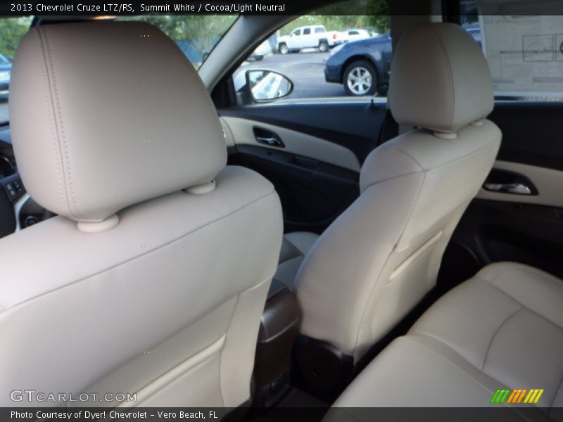 Summit White / Cocoa/Light Neutral 2013 Chevrolet Cruze LTZ/RS