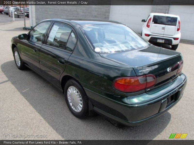 Forest Green Metallic / Gray 2002 Chevrolet Malibu Sedan