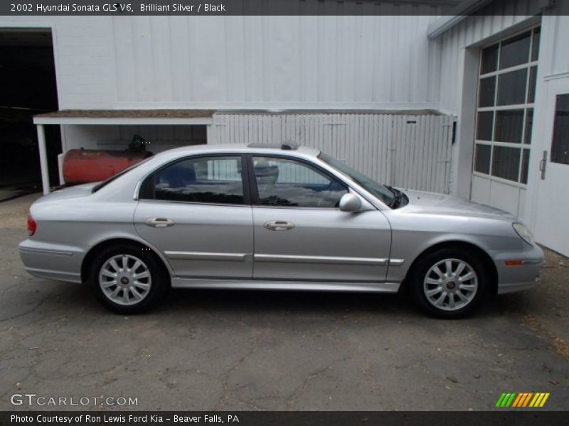 Brilliant Silver / Black 2002 Hyundai Sonata GLS V6