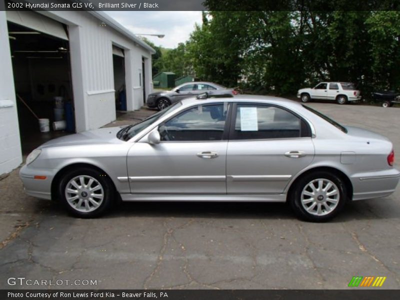 Brilliant Silver / Black 2002 Hyundai Sonata GLS V6