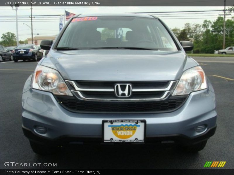 Glacier Blue Metallic / Gray 2010 Honda CR-V LX AWD