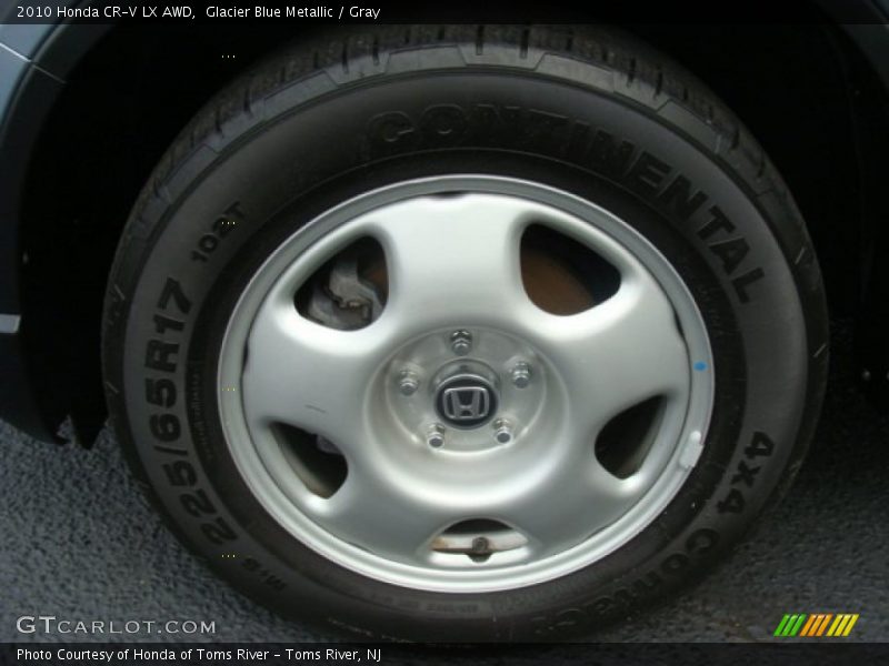Glacier Blue Metallic / Gray 2010 Honda CR-V LX AWD