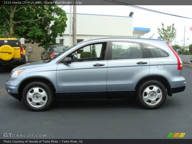 Glacier Blue Metallic / Gray 2010 Honda CR-V LX AWD