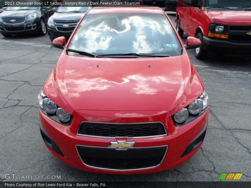Victory Red / Dark Pewter/Dark Titanium 2013 Chevrolet Sonic LT Sedan