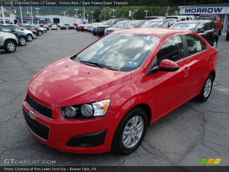 Victory Red / Dark Pewter/Dark Titanium 2013 Chevrolet Sonic LT Sedan