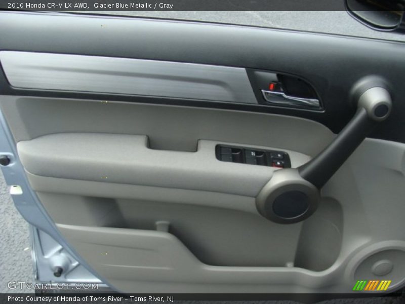 Glacier Blue Metallic / Gray 2010 Honda CR-V LX AWD