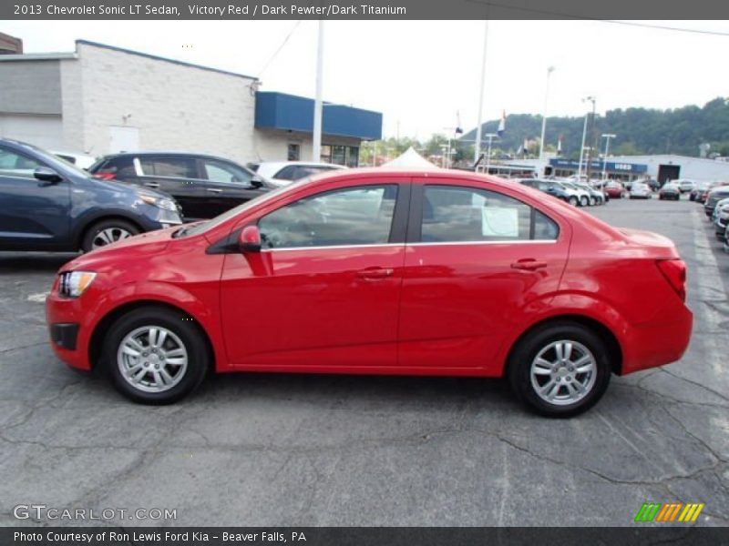 Victory Red / Dark Pewter/Dark Titanium 2013 Chevrolet Sonic LT Sedan