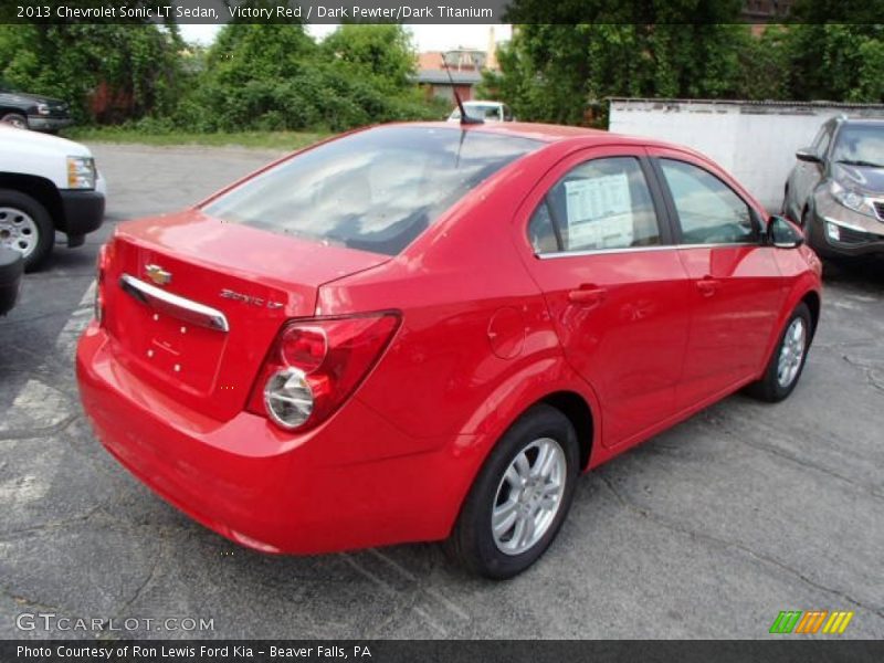 Victory Red / Dark Pewter/Dark Titanium 2013 Chevrolet Sonic LT Sedan