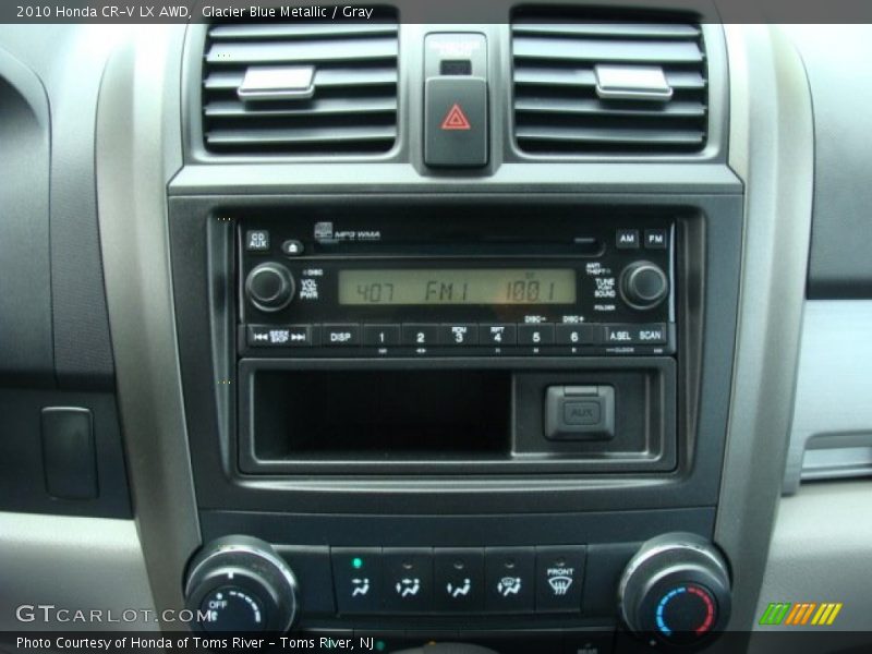 Glacier Blue Metallic / Gray 2010 Honda CR-V LX AWD
