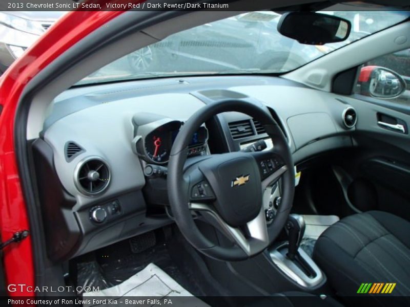 Victory Red / Dark Pewter/Dark Titanium 2013 Chevrolet Sonic LT Sedan