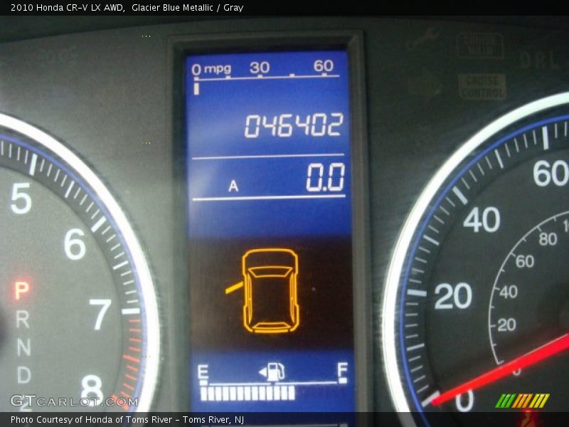 Glacier Blue Metallic / Gray 2010 Honda CR-V LX AWD