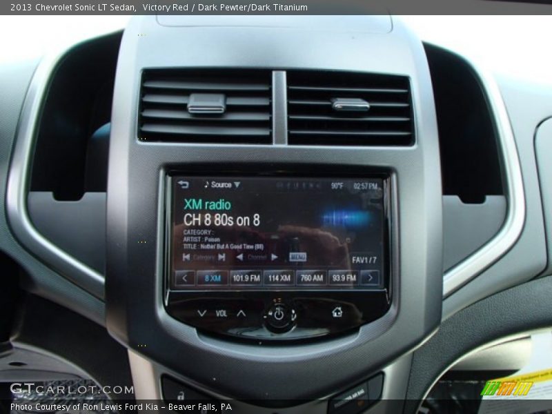 Victory Red / Dark Pewter/Dark Titanium 2013 Chevrolet Sonic LT Sedan
