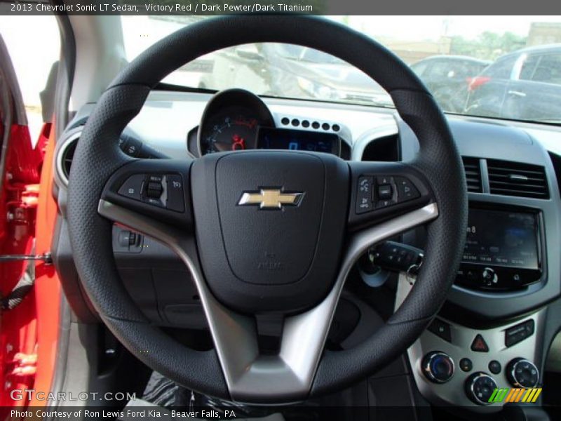 Victory Red / Dark Pewter/Dark Titanium 2013 Chevrolet Sonic LT Sedan