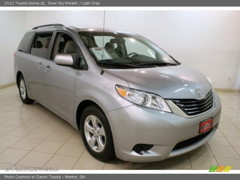 Silver Sky Metallic / Light Gray 2012 Toyota Sienna LE
