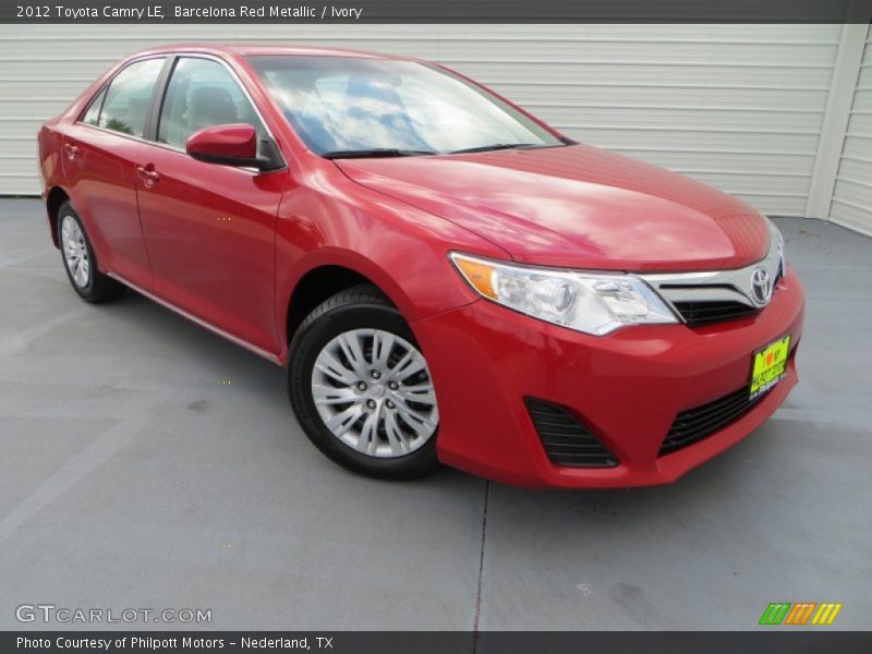 Barcelona Red Metallic / Ivory 2012 Toyota Camry LE