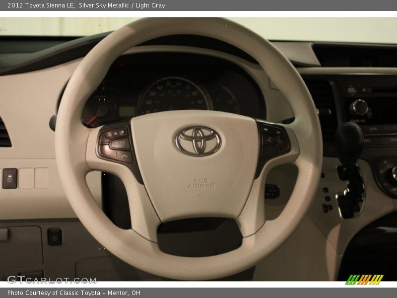 Silver Sky Metallic / Light Gray 2012 Toyota Sienna LE