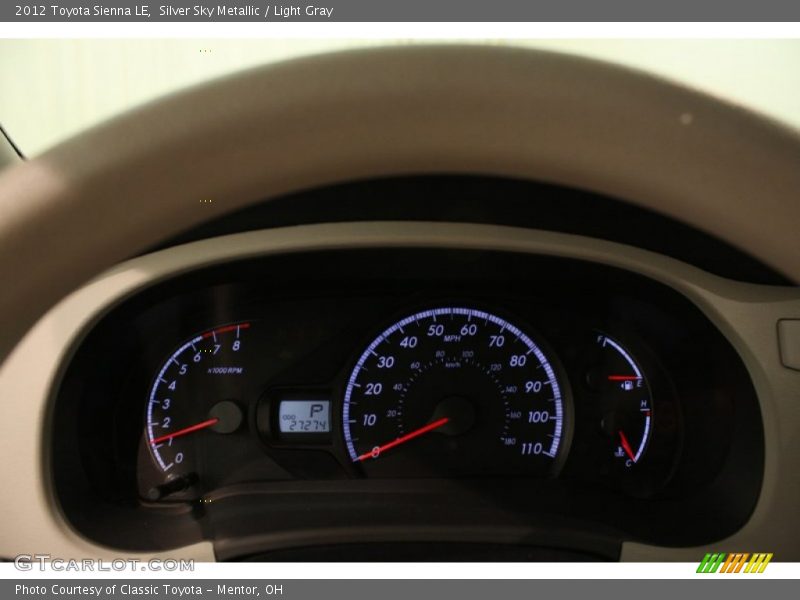 Silver Sky Metallic / Light Gray 2012 Toyota Sienna LE