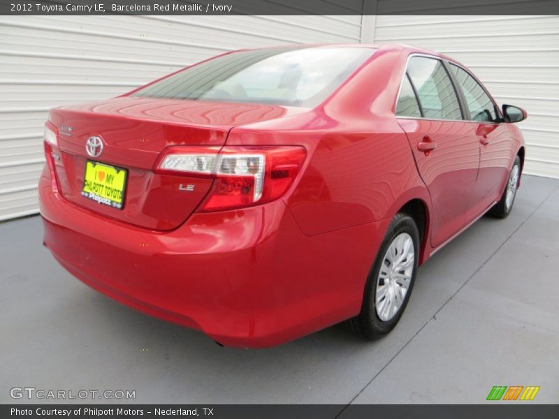 Barcelona Red Metallic / Ivory 2012 Toyota Camry LE