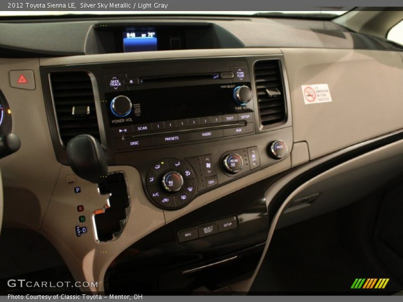 Silver Sky Metallic / Light Gray 2012 Toyota Sienna LE