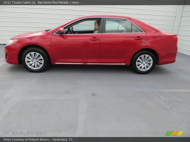 Barcelona Red Metallic / Ivory 2012 Toyota Camry LE