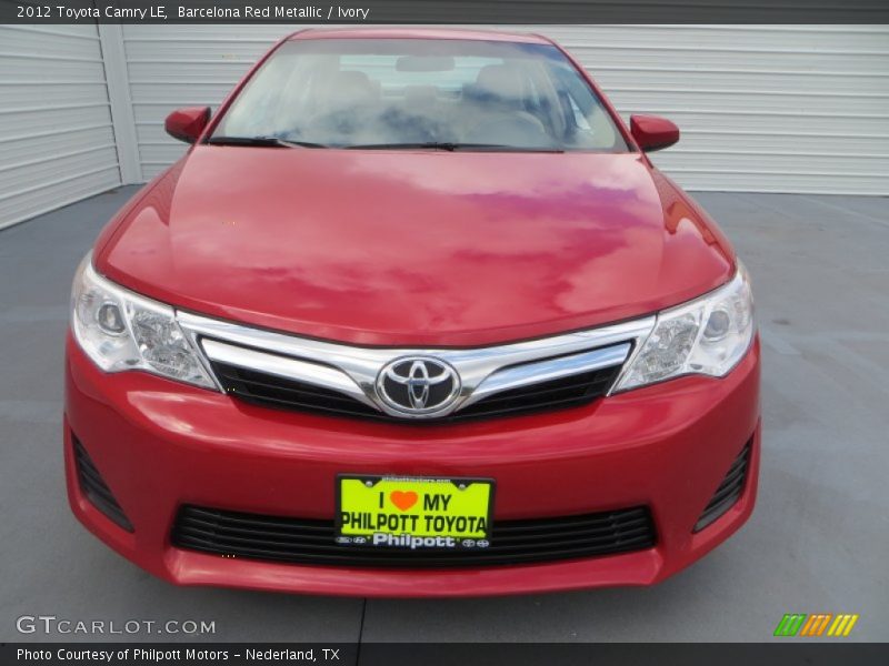 Barcelona Red Metallic / Ivory 2012 Toyota Camry LE