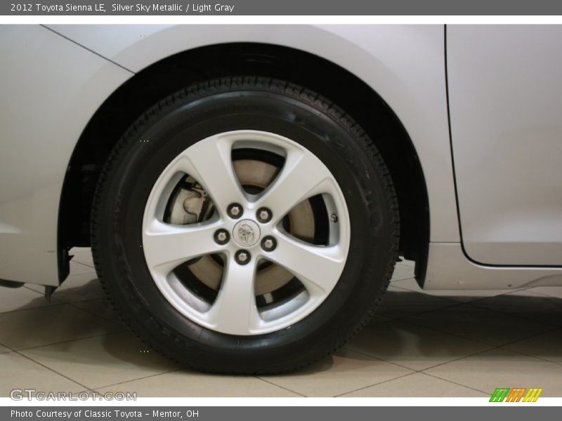 Silver Sky Metallic / Light Gray 2012 Toyota Sienna LE