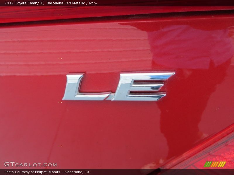Barcelona Red Metallic / Ivory 2012 Toyota Camry LE